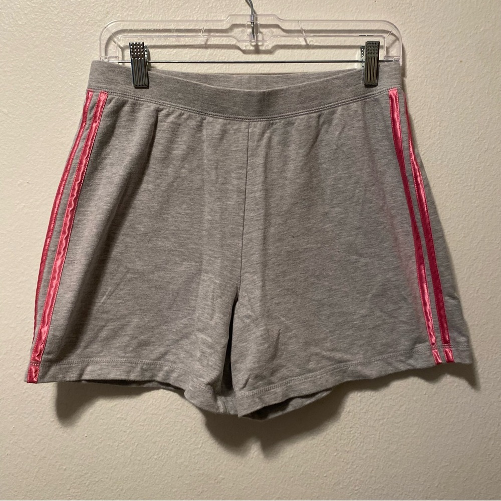 Zena Jeans Gray Women's Shorts with Pink Accents Size Medium Pull On Stretch